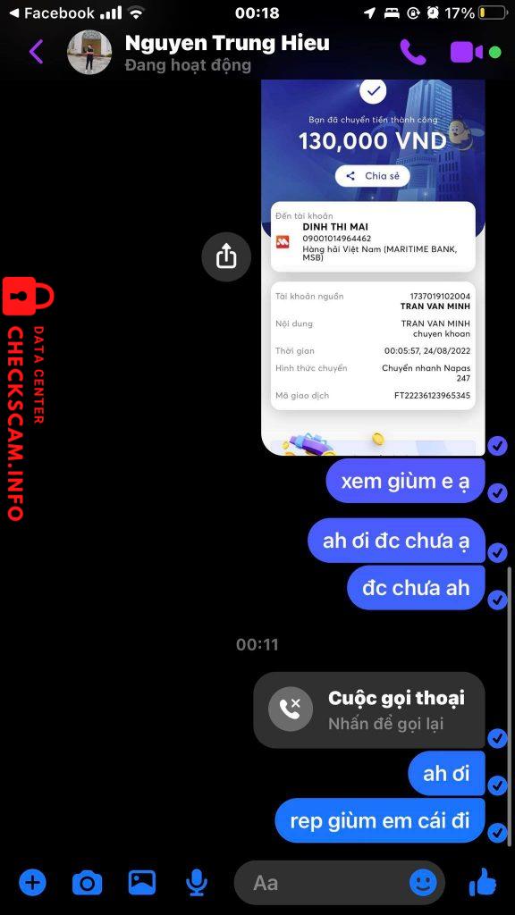 Evidência contra Lê Cường Quốc – Đinh Thị Mai