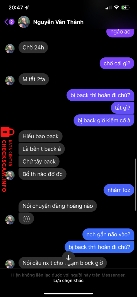 Evidência contra nguyễn văn thành