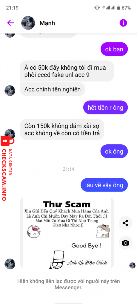 Evidência contra lâm hoàng mạnh