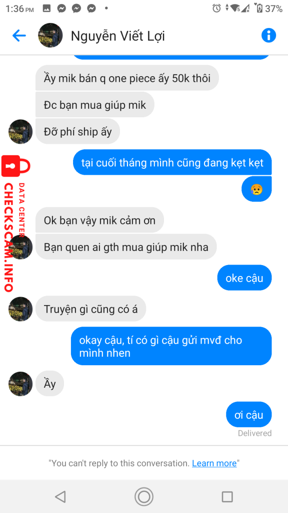 Evidência contra Nguyễn Viết Lợi