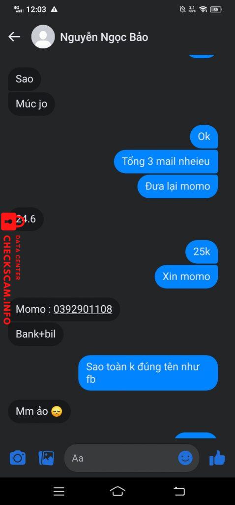 Evidência contra HO THANH NGOC THINH