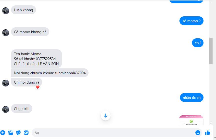 Evidência contra Lê Văn Sơn