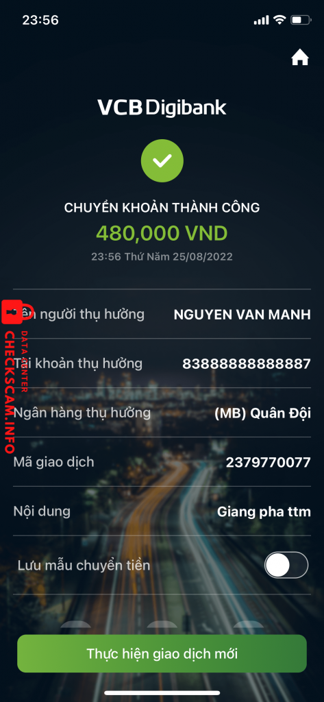 Evidência contra Nguyễn Văn Mạnh