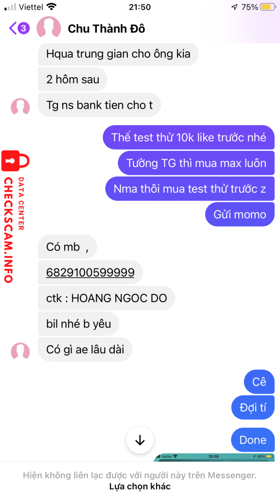 Evidência contra Hoàng Ngọc Đô