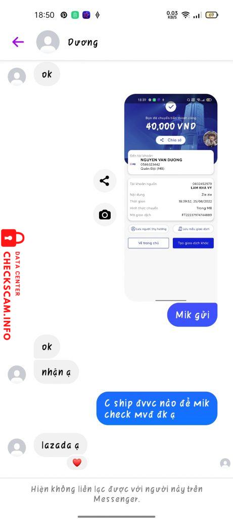 Evidência contra Dương