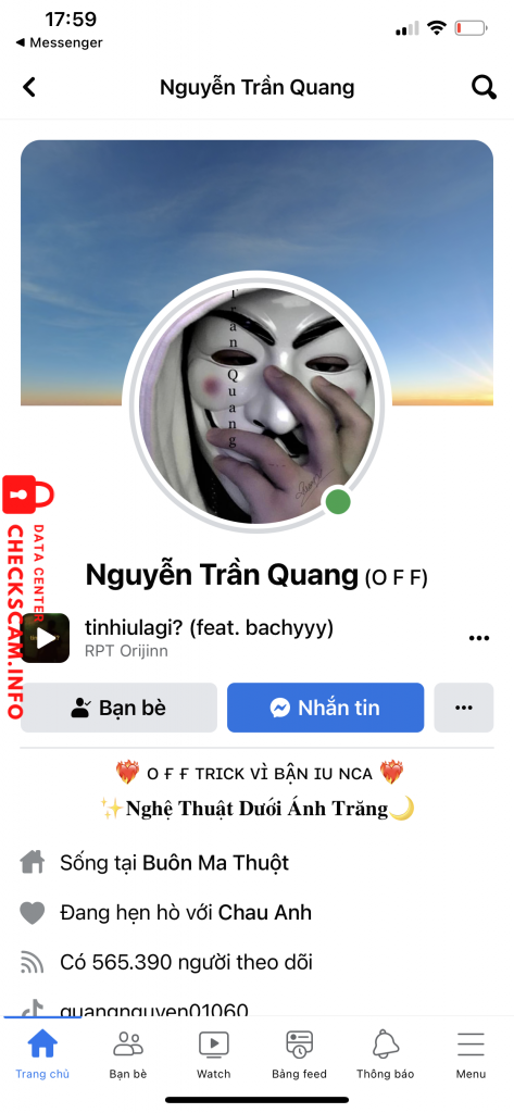 Evidência contra Nguyễn Trần Quang