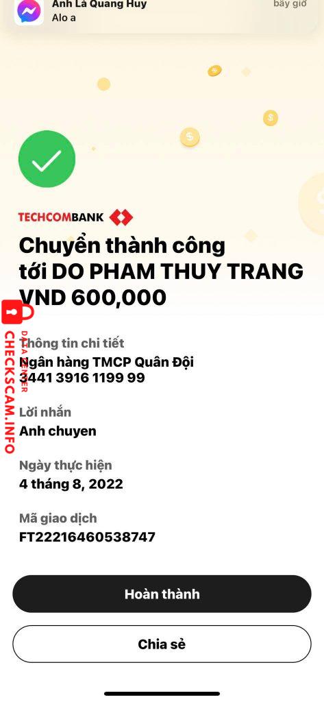 Evidência contra Đào Văn Tuấn