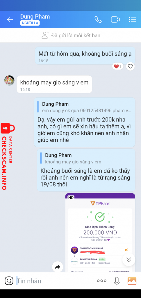 Evidência contra Phạm Văn Dũng