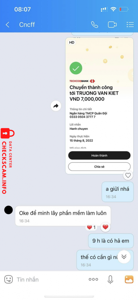 Evidência contra HUỲNH MINH QUANG QUÍ
