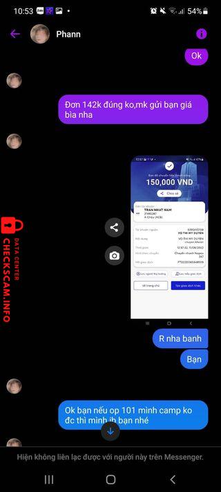 Evidência contra Phan Duyenn
