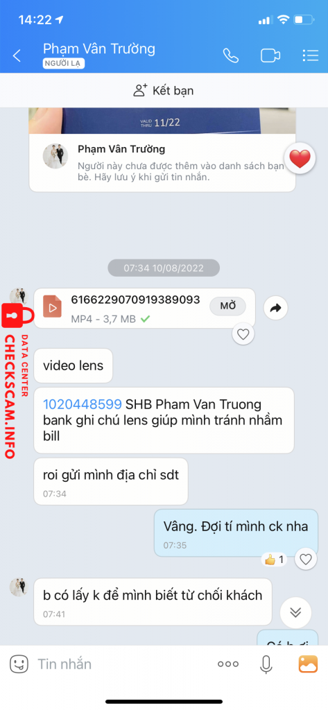 Evidência contra PHAM VAN TRUONG