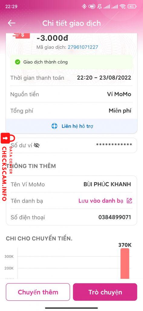 Evidência contra Bùi Phúc Khanh