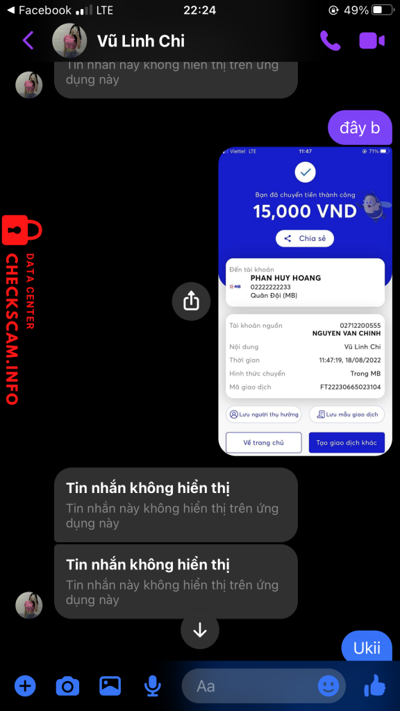 Evidência contra Phan Huy Hoàng