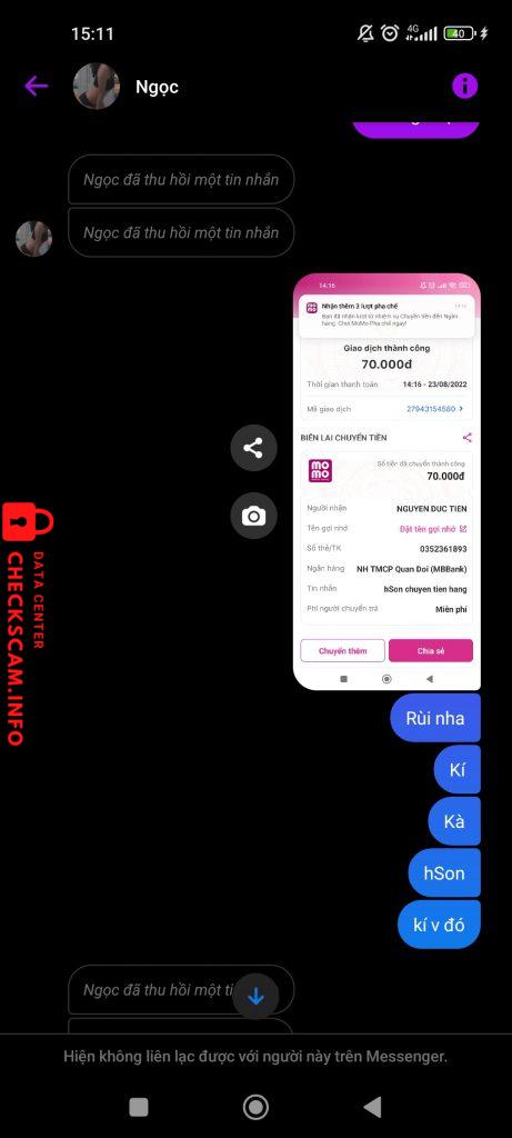 Evidência contra NGUYEN DUC TIEN