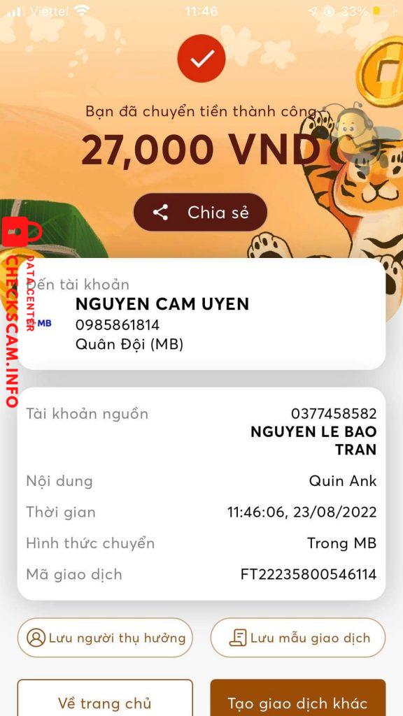 Evidência contra Nguyễn Vũ Thanh Hùng
