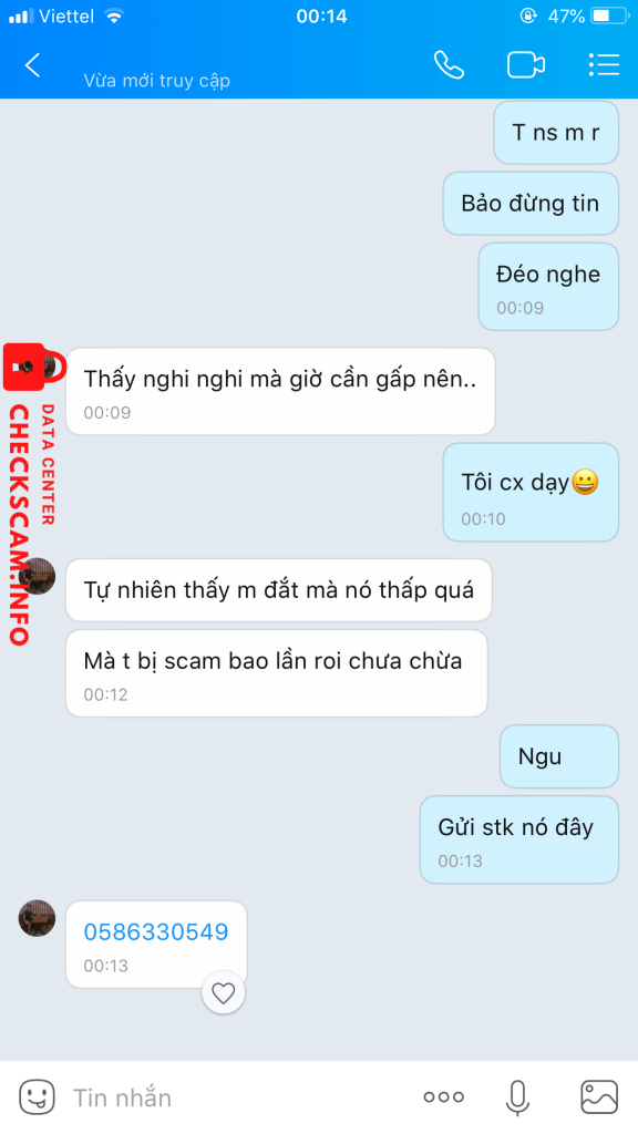 Evidência contra Vũ Thành Tâm