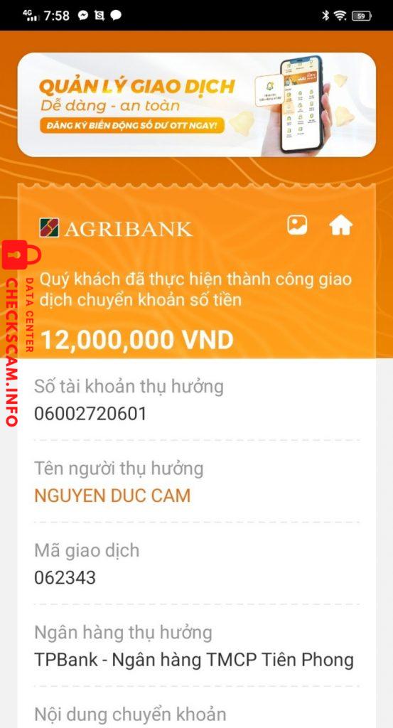 Evidência contra NGUYEN DUC CAM