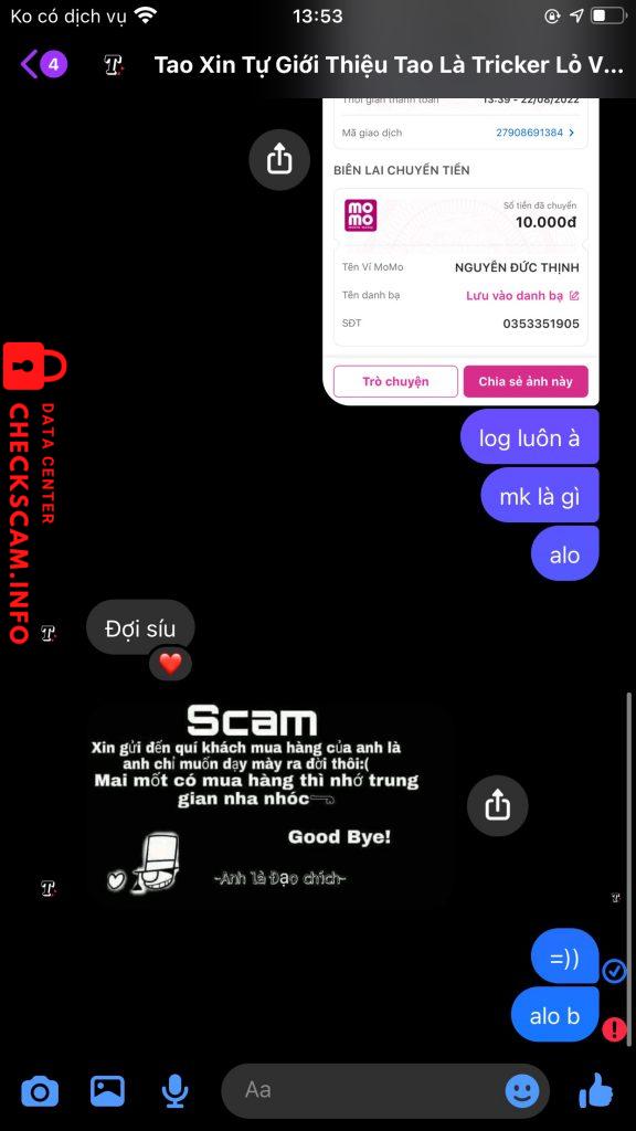 Evidência contra Nguyễn Đức Thịnh