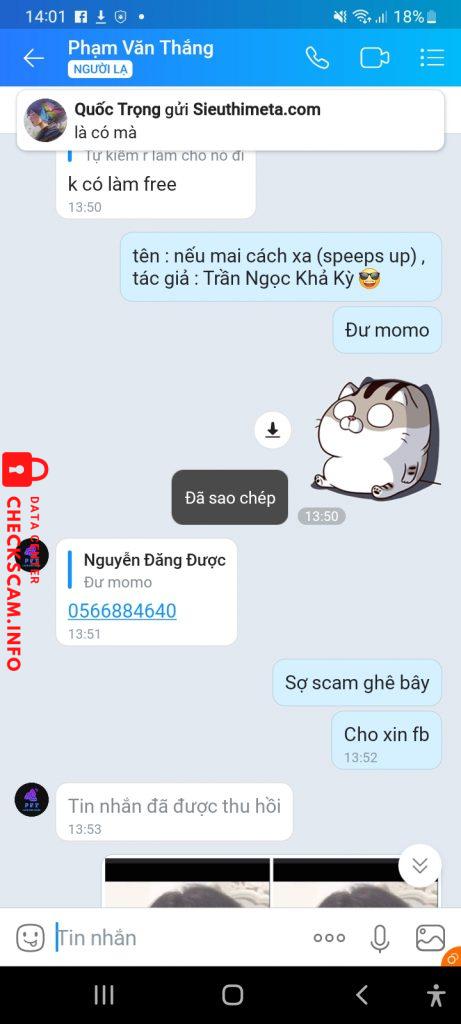 Evidência contra Phạm Văn Thắng