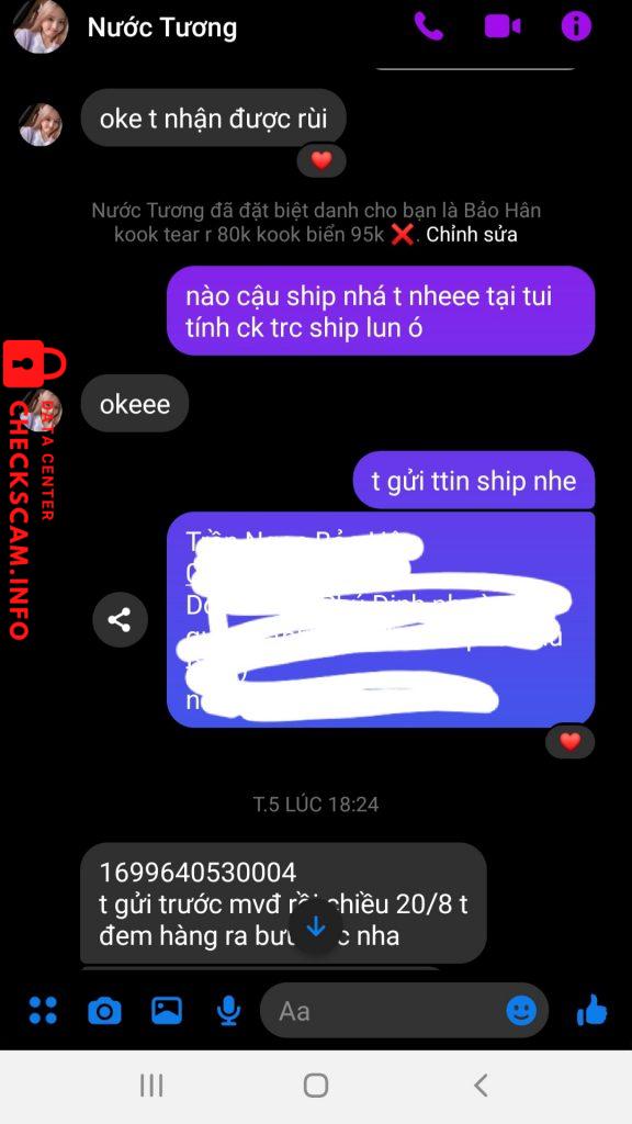 Evidência contra Nguyễn Thị Bảo Châu