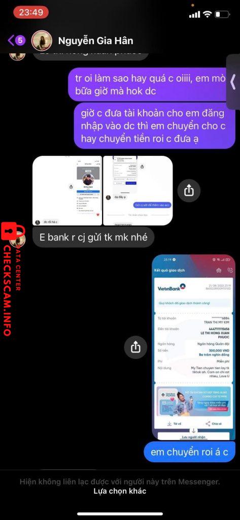 Evidência contra le thi hong xuan phuoc