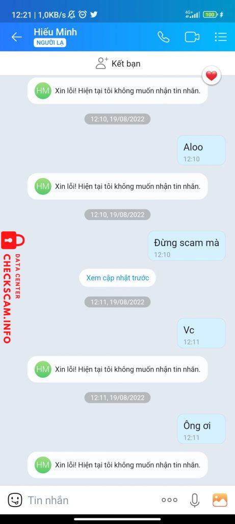 Evidência contra Vũ Đức Minh Hiếu