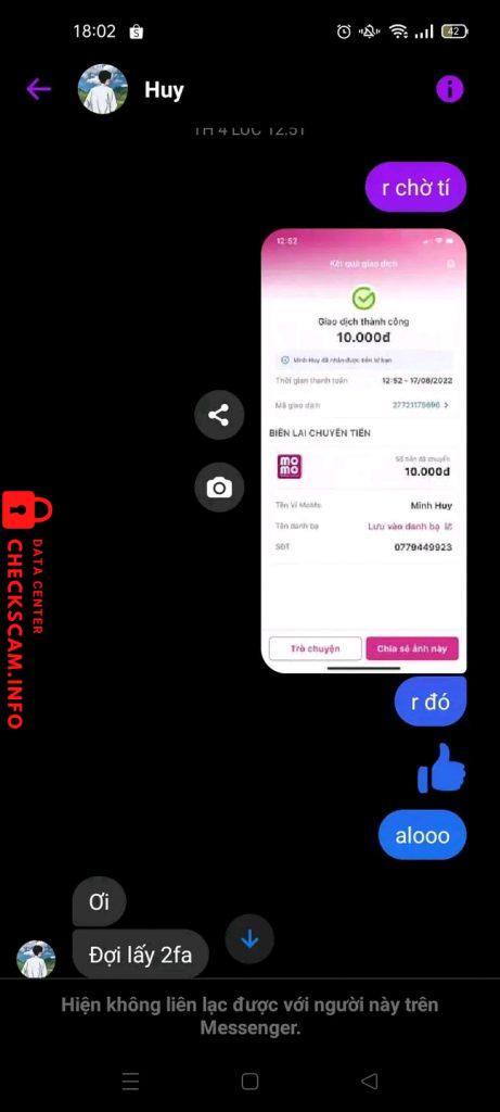Evidência contra Huy Minh