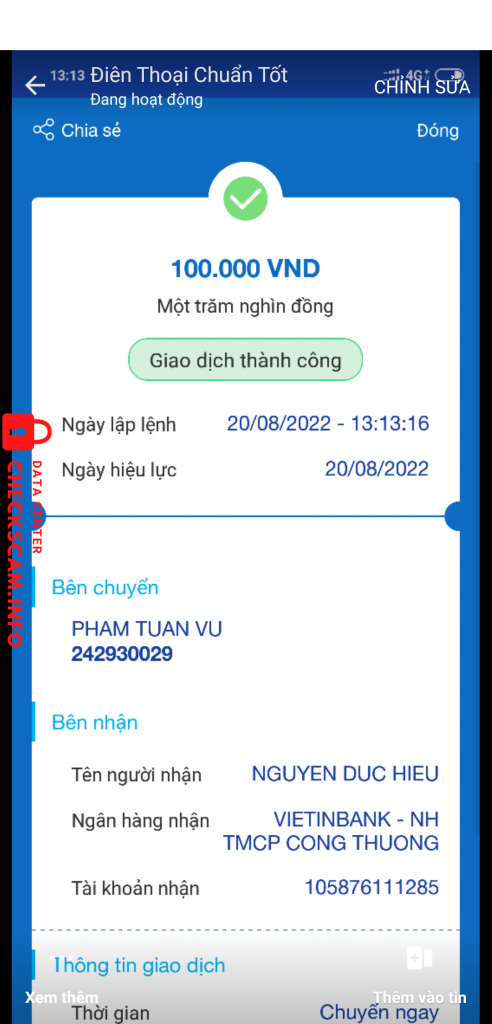 Evidência contra Nguyễn đức hiếu
