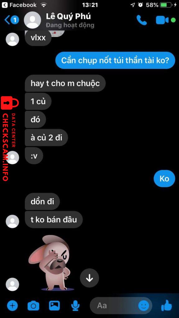 Evidência contra Lê Quý Phú