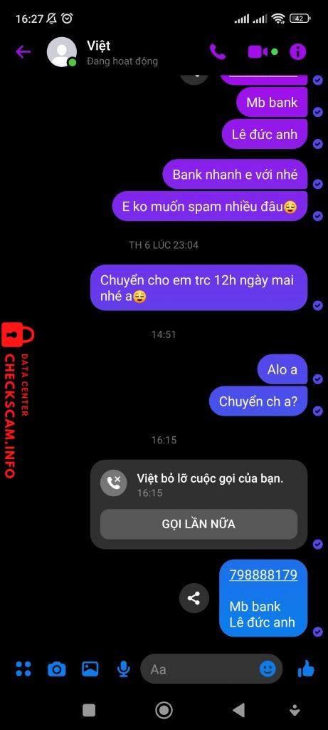 Evidência contra Cầm Việt Hùng