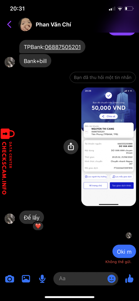 Evidência contra Phan Van Chi