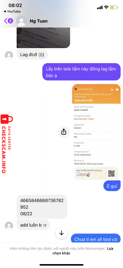 Evidência contra Nguyen viet tuan