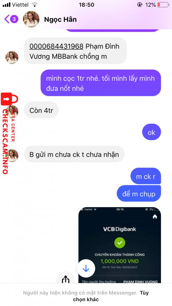 Evidência contra PHAM DINH VUONG