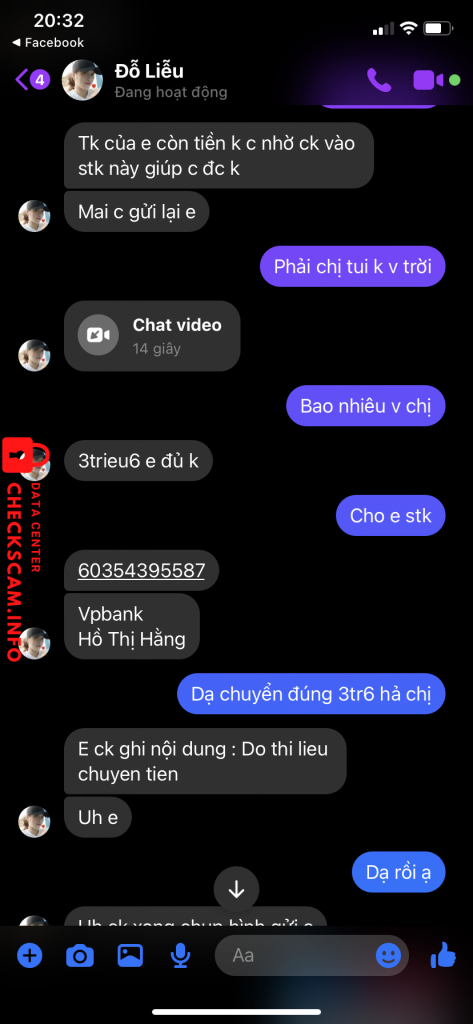 Evidência contra Hồ thị hằng