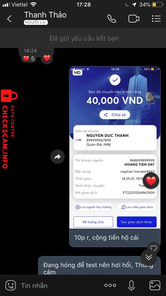 Evidência contra Nguyên Duc Thanh