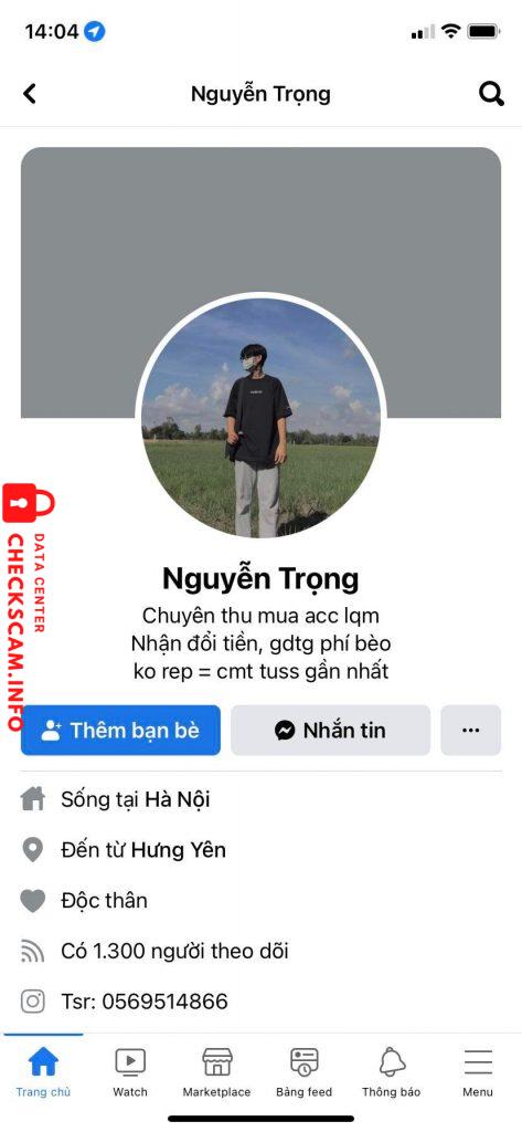 Evidência contra Nguyễn Trọng