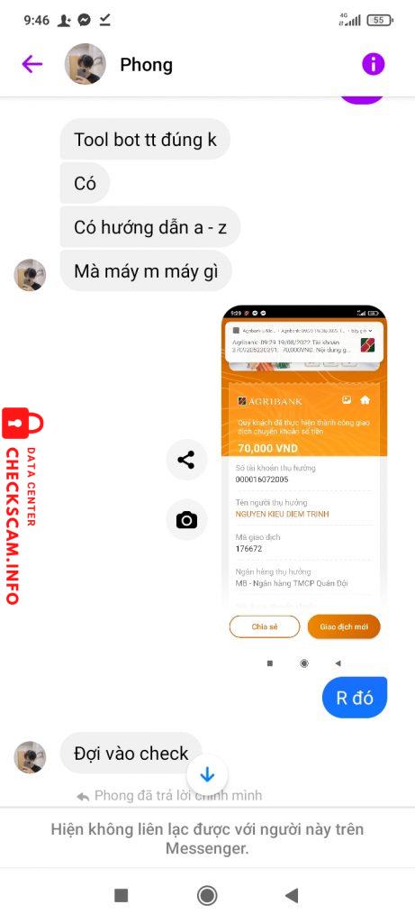 Evidência contra Nguyễn Kiểu Điểm Trinh