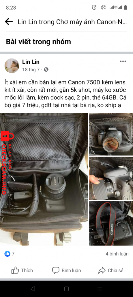 Evidência contra Trần Thị Hồng Linh