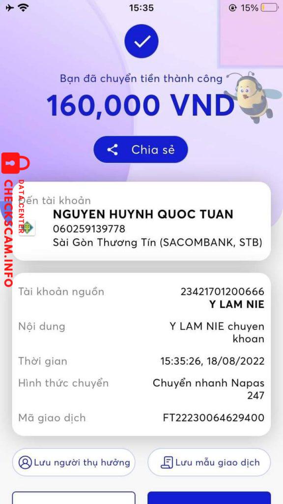Evidência contra NGUYEN HUYNH QUOC TUAN