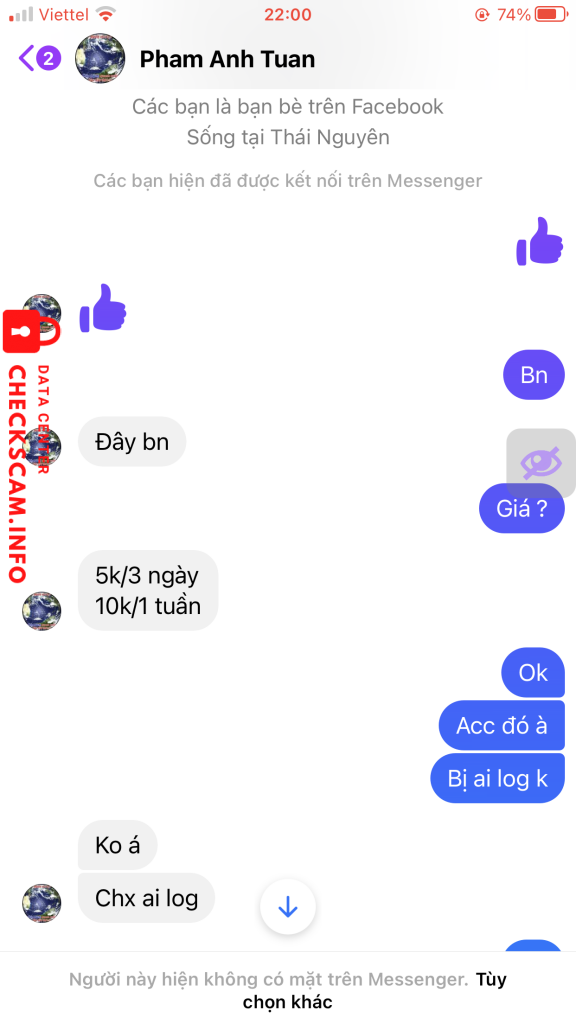 Evidência contra Phạm Tuấn Anh