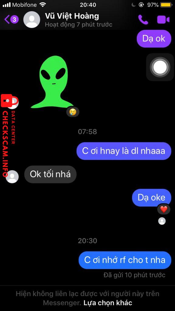 Evidência contra VU VIET HOANG