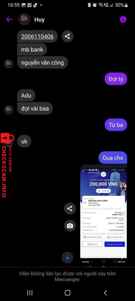 Bewijs tegen Nguyễn Dương Huy