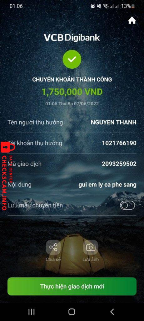 Bewijs tegen Nguyen Thanh