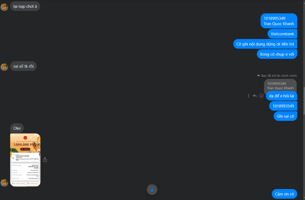 Bewijs tegen TRAN QUOC KHANH