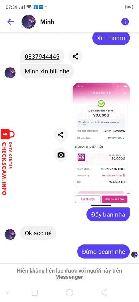 Bewijs tegen Nguyễn Văn Thiên