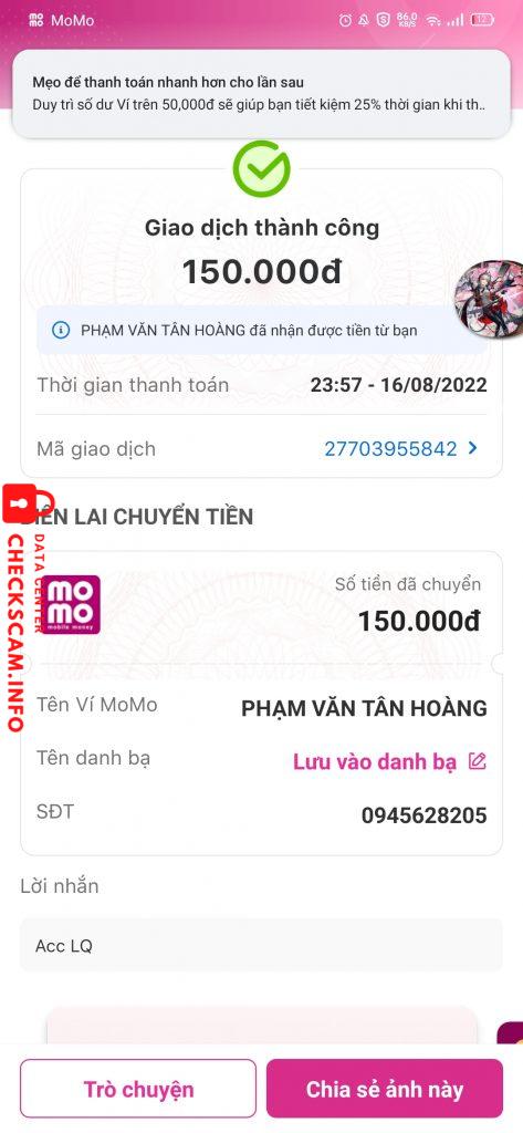 Bewijs tegen PHẠM VĂN TÂN HOÀNG