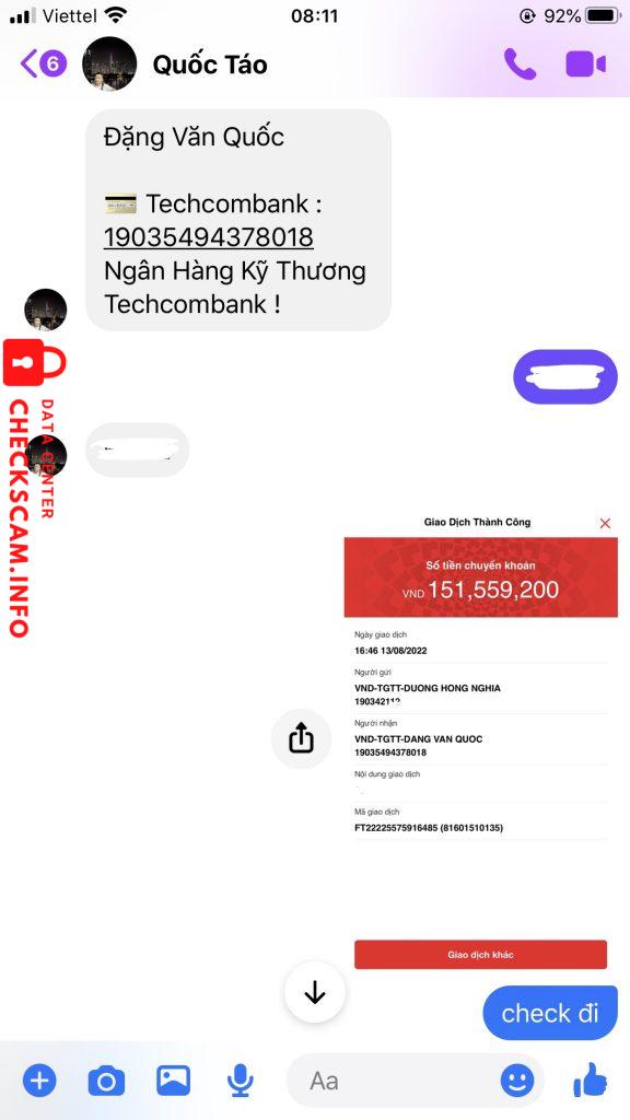 Preuves contre Đặng Văn Quốc