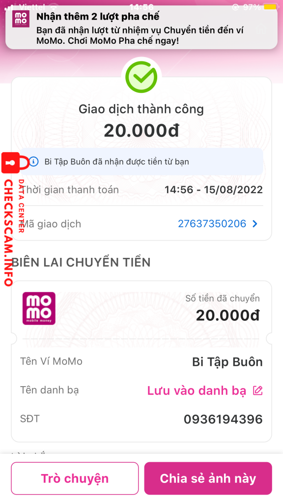 Preuves contre Bi Tập Buôn