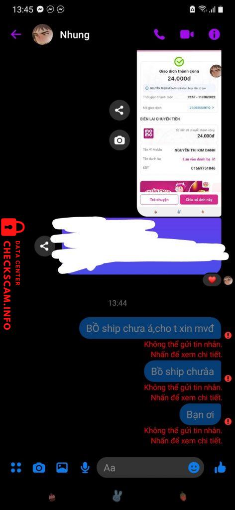 Preuves contre Nguyễn Thị Kim Danh