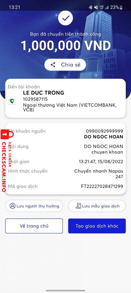 针对的证据 Lê Đức Trọng